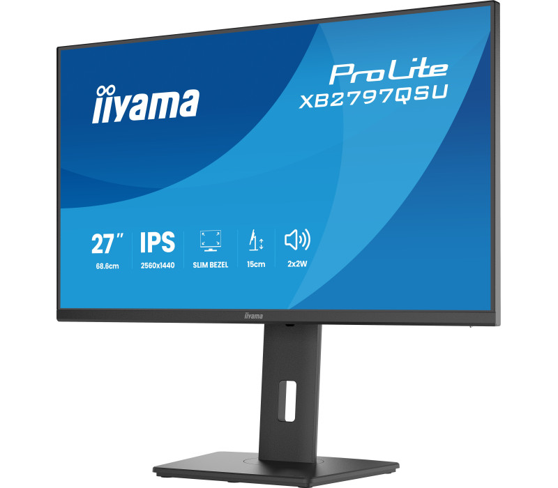 Monitor iiyama ProLite XB2797QSU-B1 27" IPS WQHD LED 1ms /2xHDMI, DP/ FlickerFree, HubUSB/USB-C, HAS