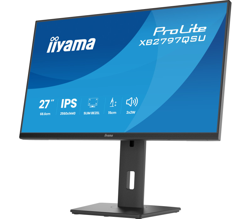 Monitor iiyama ProLite XB2797QSU-B1 27" IPS WQHD LED 1ms /2xHDMI, DP/ FlickerFree, HubUSB/USB-C, HAS