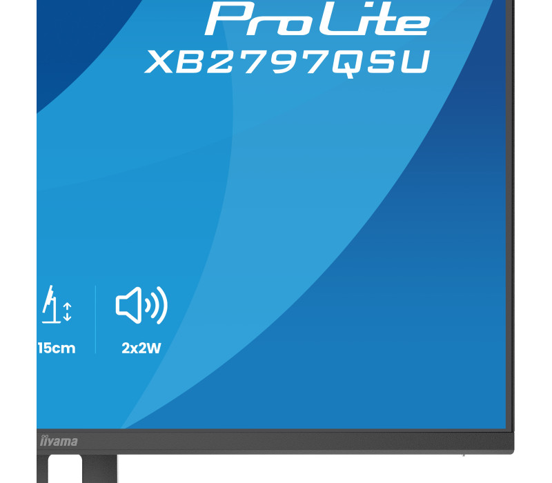 Monitor iiyama ProLite XB2797QSU-B1 27" IPS WQHD LED 1ms /2xHDMI, DP/ FlickerFree, HubUSB/USB-C, HAS