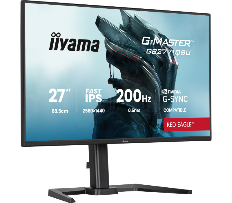 OUTLET iiyama G-Master GB2771QSU-B1 Red Eagle 27" QHD IPS LED 200Hz 0,5ms /2xHDMI, DisplayPort/ Adaptive G‑SYNC, Black Tuner,