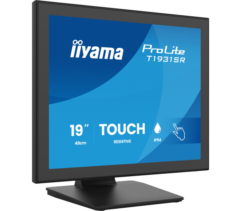 Monitor dotykowy iiyama ProLite T1931SR-B2S 19" IPS LED /VGA, HDMI, DisplayPort/ Głośniki, IP54, oporowy