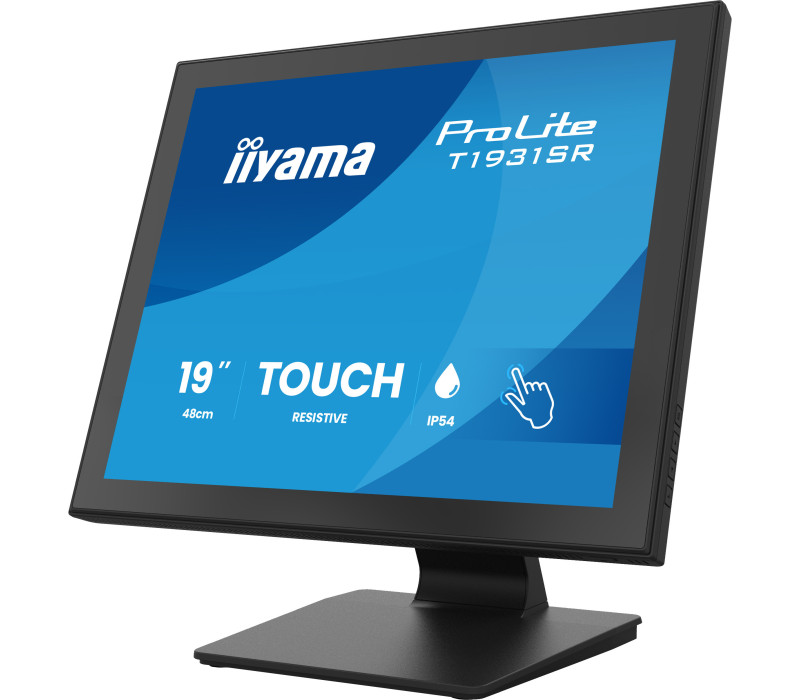 Monitor dotykowy iiyama ProLite T1931SR-B2S 19" IPS LED /VGA, HDMI, DisplayPort/ Głośniki, IP54, oporowy
