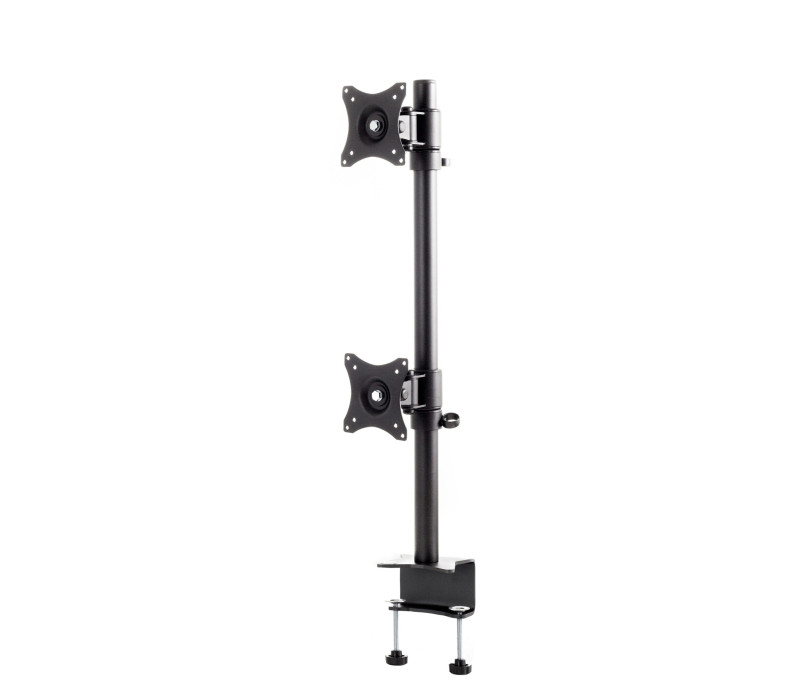 Edbak SV08c-B Uchwyt biurkowy do dwóch monitorów 19"- 27", montaż monitorów jeden nad drugim