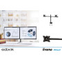 Edbak SV05c-B Uchwyt biurkowy do dwóch monitorów 19-27"
