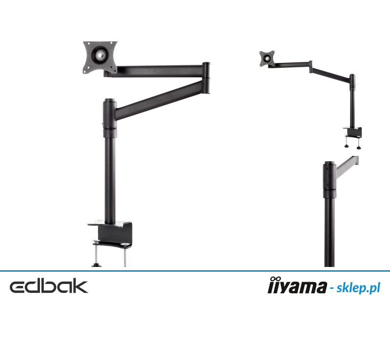 Edbak SV03c-B Uchwyt biurkowy z podwójnym ramieniem do monitora 10-29"