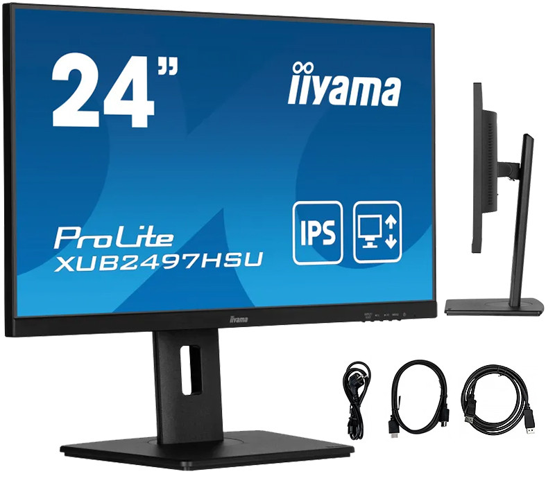 OUTLET Monitor iiyama ProLite XUB2497HSU-B2 24" IPS LED 1ms 100Hz /HDMI DP/ FlickerFree