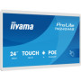 Biały monitor interaktywny iiyama 24" TW2424AS-W3P FHD, Android 14 z GMS, WiFi, LAN, PoE, iiSignage², 24/7