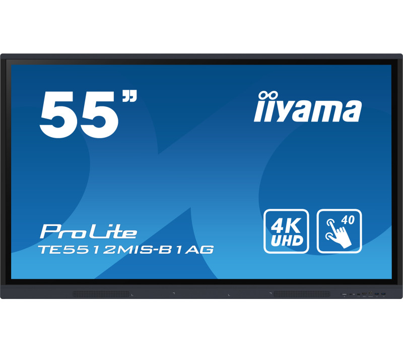 OUTLET Monitor interaktywny 55" iiyama ProLite TE5512MIS-B1AG IPS LED 4K /VGA HDMI USB-C WiFi/ iiware, Android11, ScreenSharePro