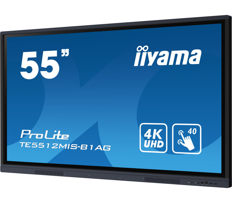 OUTLET Monitor interaktywny 55" iiyama ProLite TE5512MIS-B1AG IPS LED 4K /VGA HDMI USB-C WiFi/ iiware, Android11, ScreenSharePro