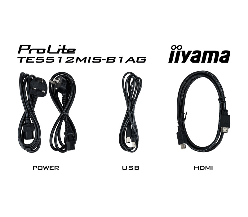 OUTLET Monitor interaktywny 55" iiyama ProLite TE5512MIS-B1AG IPS LED 4K /VGA HDMI USB-C WiFi/ iiware, Android11, ScreenSharePro