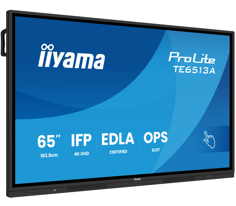 OUTLET Monitor interaktywny iiyama 65" TE6513A-B1AG 4K UHD Google EDLA iiShare, DMS, WiFi, USB-C, HDMI, DP