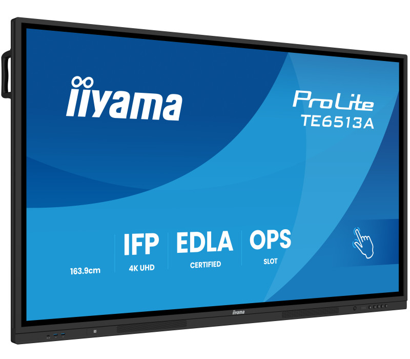 OUTLET Monitor interaktywny iiyama 65" TE6513A-B1AG 4K UHD Google EDLA iiShare, DMS, WiFi, USB-C, HDMI, DP