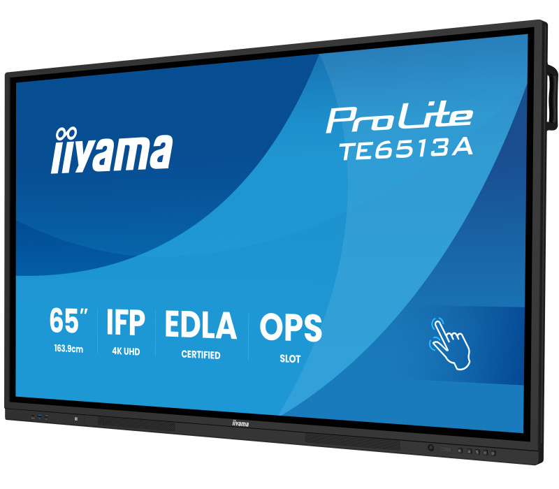 OUTLET Monitor interaktywny iiyama 65" TE6513A-B1AG 4K UHD Google EDLA iiShare, DMS, WiFi, USB-C, HDMI, DP