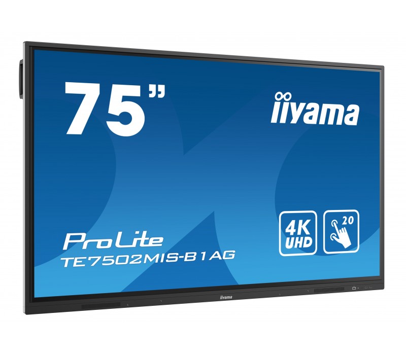 OUTLET Interaktywny ekran dotykowy iiyama ProLite TE7502MIS-B1AG 75" VA, 4K UHD, iiWare(Android), WiFi