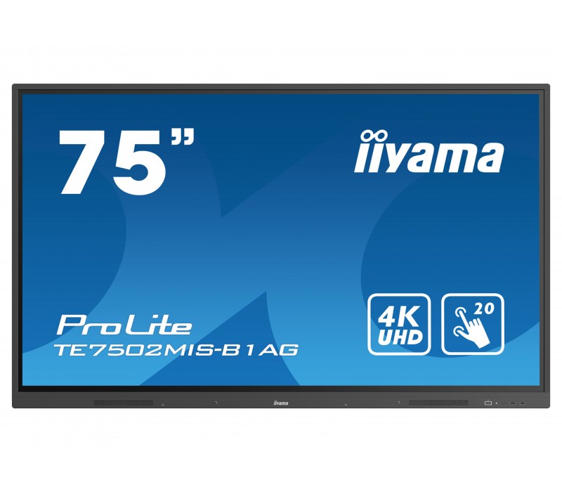 OUTLET Interaktywny ekran dotykowy iiyama ProLite TE7502MIS-B1AG 75" VA, 4K UHD, iiWare(Android), WiFi