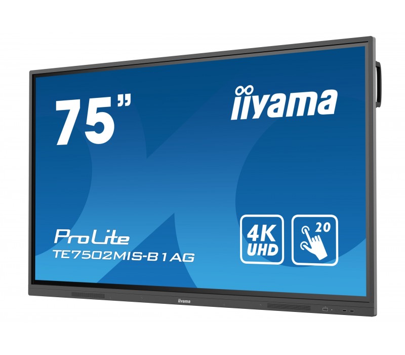 OUTLET Interaktywny ekran dotykowy iiyama ProLite TE7502MIS-B1AG 75" VA, 4K UHD, iiWare(Android), WiFi