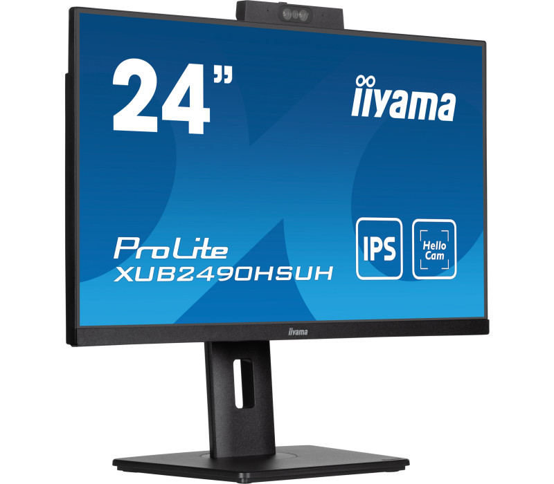 OUTLET Monitor iiyama ProLite XUB2490HSUH-B1 24" IPS LED 4ms 100Hz /HDMI DP/ Kamerka Windows Hello i mikrofon