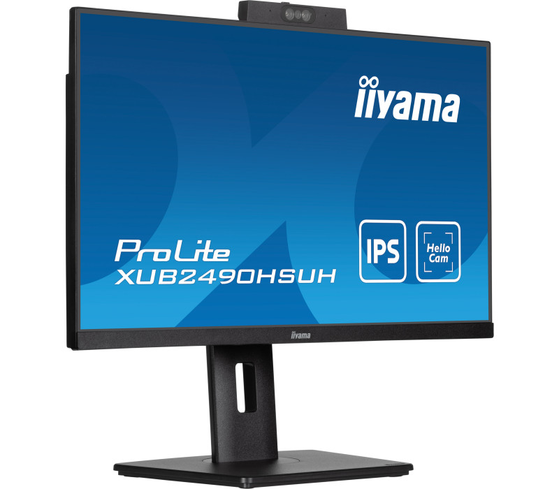 OUTLET Monitor iiyama ProLite XUB2490HSUH-B1 24" IPS LED 4ms 100Hz /HDMI DP/ Kamerka Windows Hello i mikrofon