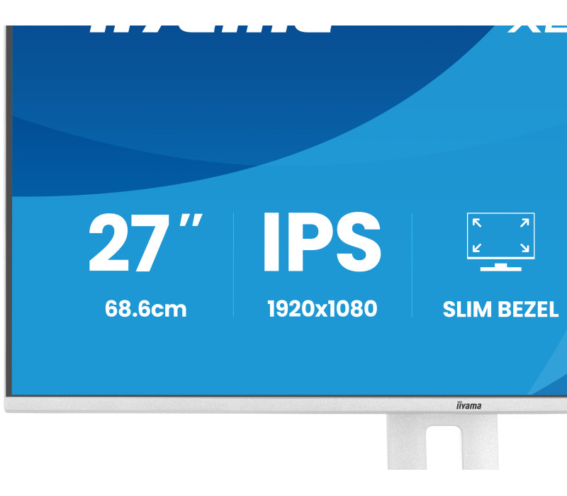Biały monitor iiyama ProLite XB2797HSU-W1 27" IPS LED 120Hz 1ms /HDMI, DP/ FlickerFree, Redukcja niebieskiego światła, HAS