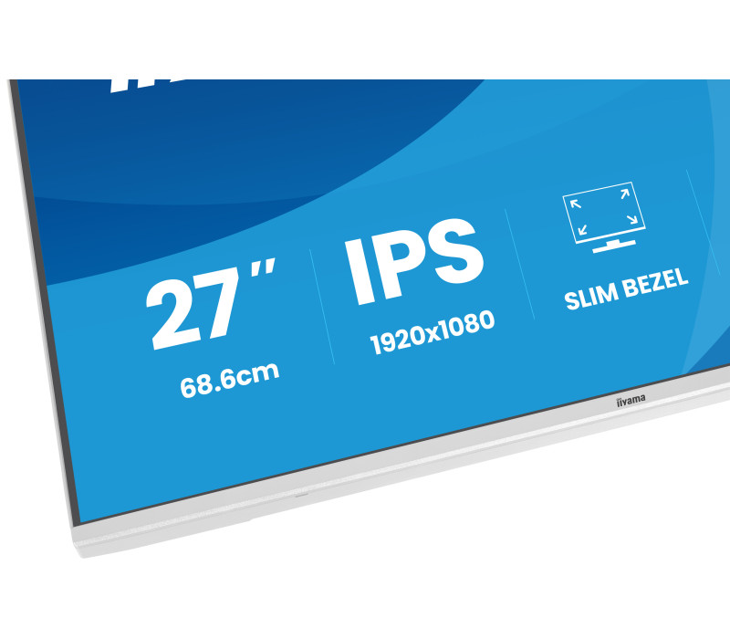 Biały monitor iiyama ProLite XB2797HSU-W1 27" IPS LED 120Hz 1ms /HDMI, DP/ FlickerFree, Redukcja niebieskiego światła, HAS