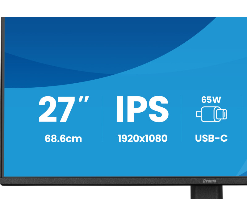 Monitor iiyama ProLite XB2797HSN-B1 27" IPS LED 1ms 100Hz /HDMI DP/ Wbudowana stacja dokująca USB-C, LAN, FlickerFree
