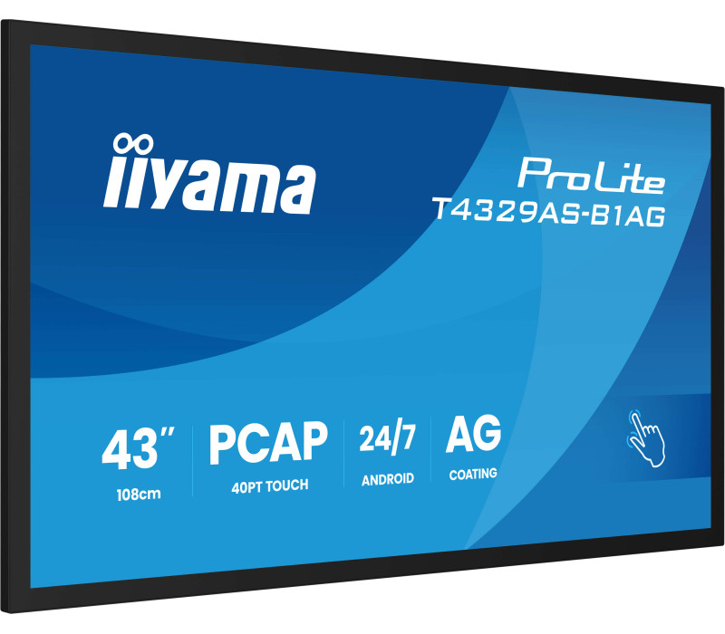 OUTLET Monitor interaktywny iiyama ProLite T4329AS-B1AG 43" 4K VA LED, USB-C, WiFi, LAN, eShare, iiShare