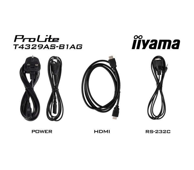 OUTLET Monitor interaktywny iiyama ProLite T4329AS-B1AG 43" 4K VA LED, USB-C, WiFi, LAN, eShare, iiShare