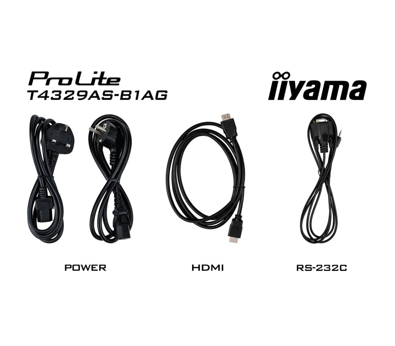 OUTLET Monitor interaktywny iiyama ProLite T4329AS-B1AG 43" 4K VA LED, USB-C, WiFi, LAN, eShare, iiShare