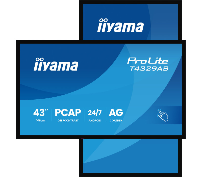 OUTLET Monitor interaktywny iiyama ProLite T4329AS-B1AG 43" 4K VA LED, USB-C, WiFi, LAN, eShare, iiShare