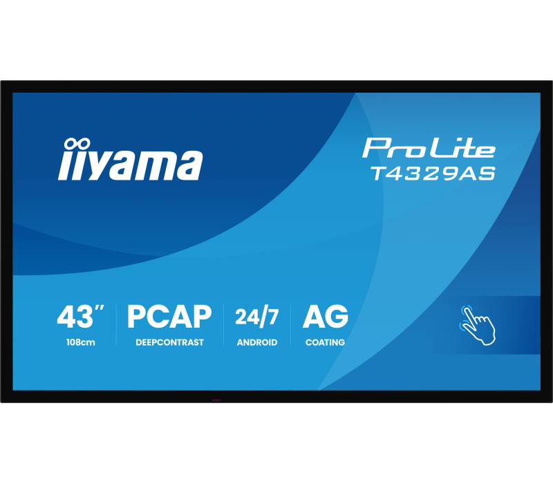 OUTLET Monitor interaktywny iiyama ProLite T4329AS-B1AG 43" 4K VA LED, USB-C, WiFi, LAN, eShare, iiShare