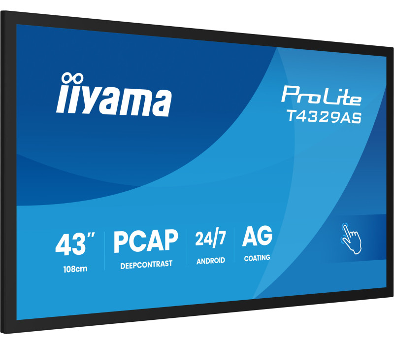 OUTLET Monitor interaktywny iiyama ProLite T4329AS-B1AG 43" 4K VA LED, USB-C, WiFi, LAN, eShare, iiShare
