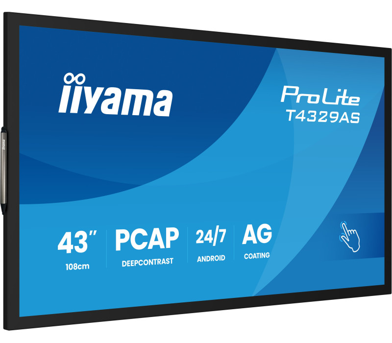 OUTLET Monitor interaktywny iiyama ProLite T4329AS-B1AG 43" 4K VA LED, USB-C, WiFi, LAN, eShare, iiShare