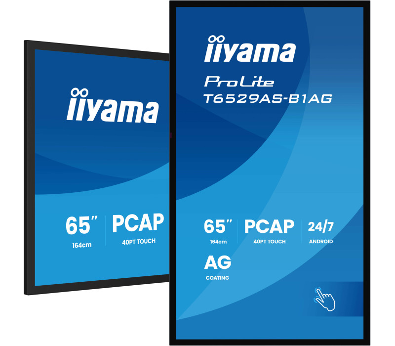 OUTLET Monitor interaktywny iiyama ProLite T6529AS-B1AG  65" 4K VA LED, USB-C, WiFi, LAN, eShare, iiShare