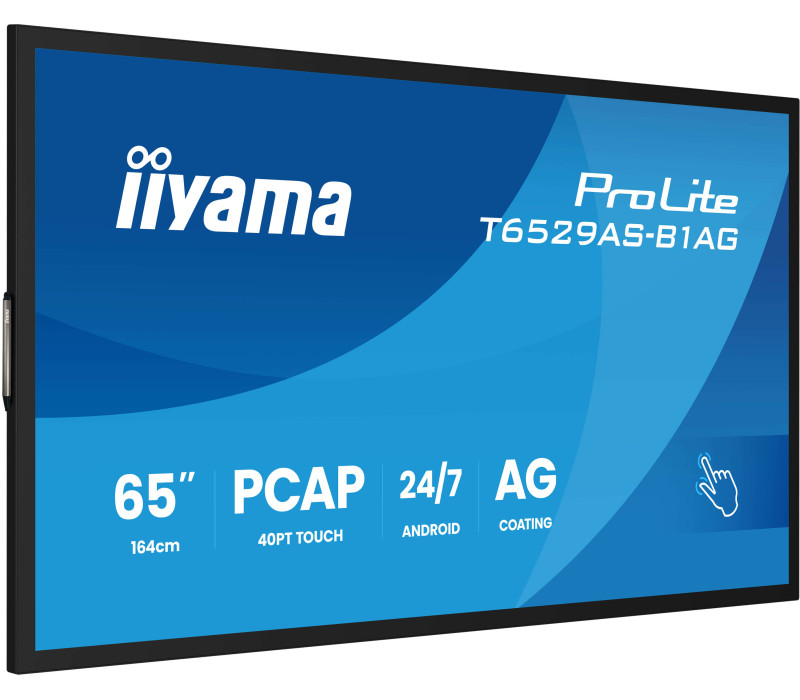 OUTLET Monitor interaktywny iiyama ProLite T6529AS-B1AG  65" 4K VA LED, USB-C, WiFi, LAN, eShare, iiShare