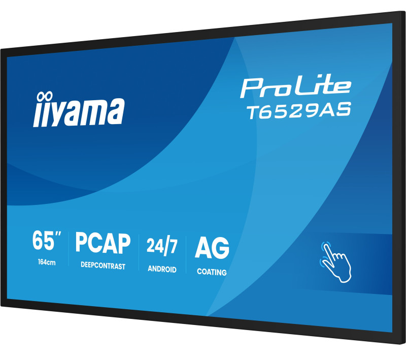 OUTLET Monitor interaktywny iiyama ProLite T6529AS-B1AG  65" 4K VA LED, USB-C, WiFi, LAN, eShare, iiShare