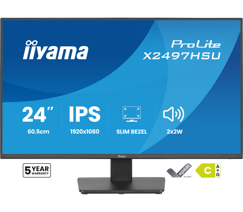 Monitor iiyama ProLite X2497HSU-B1 24" IPS LED 120Hz /HDMI, DP/ FlickerFree