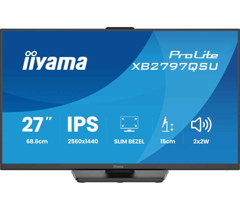 Monitor iiyama ProLite XB2797QSU-B1 27" IPS WQHD LED 1ms /2xHDMI, DP/ FlickerFree, HubUSB/USB-C, HAS