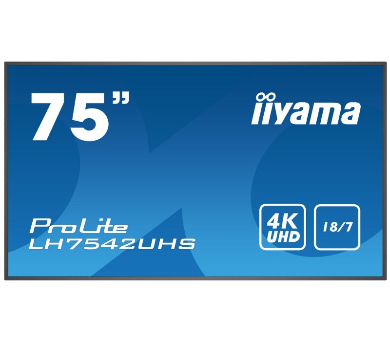OUTLET Monitor wielkoformatowy iiyama Prolite LH7542UHS-B3 IPS 4K UHD 18/7 Android FailOver