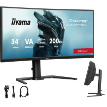 Monitor iiyama G-Master GCB3484WQSU-B2 34" zakrzywione UWQHD VA LED, 200Hz, 0.4ms, HDR, FreeSync Premium, 2xHDMI, 1xDP