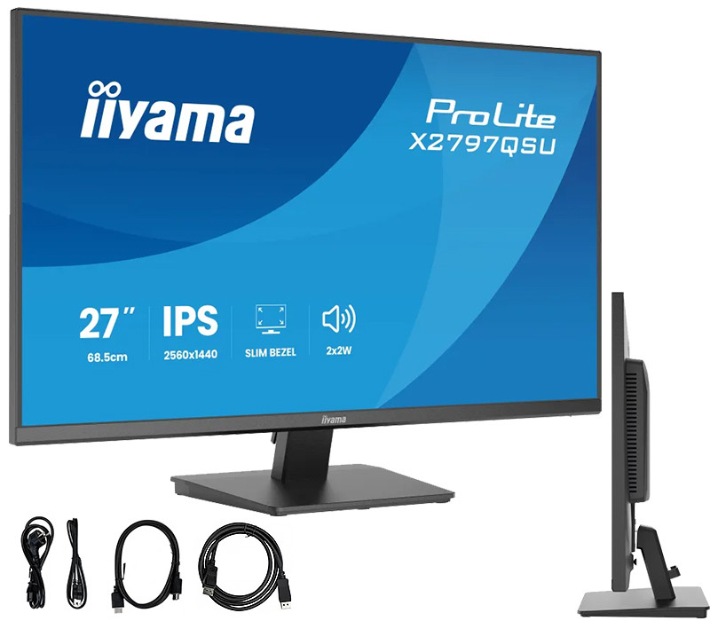 OUTLET Monitor iiyama ProLite X2797QSU-B1 27" IPS WQHD LED 120Hz 1ms /2xHDMI, DP/ FlickerFree, HubUSB/USB-C