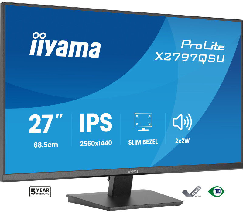 OUTLET Monitor iiyama ProLite X2797QSU-B1 27" IPS WQHD LED 120Hz 1ms /2xHDMI, DP/ FlickerFree, HubUSB/USB-C