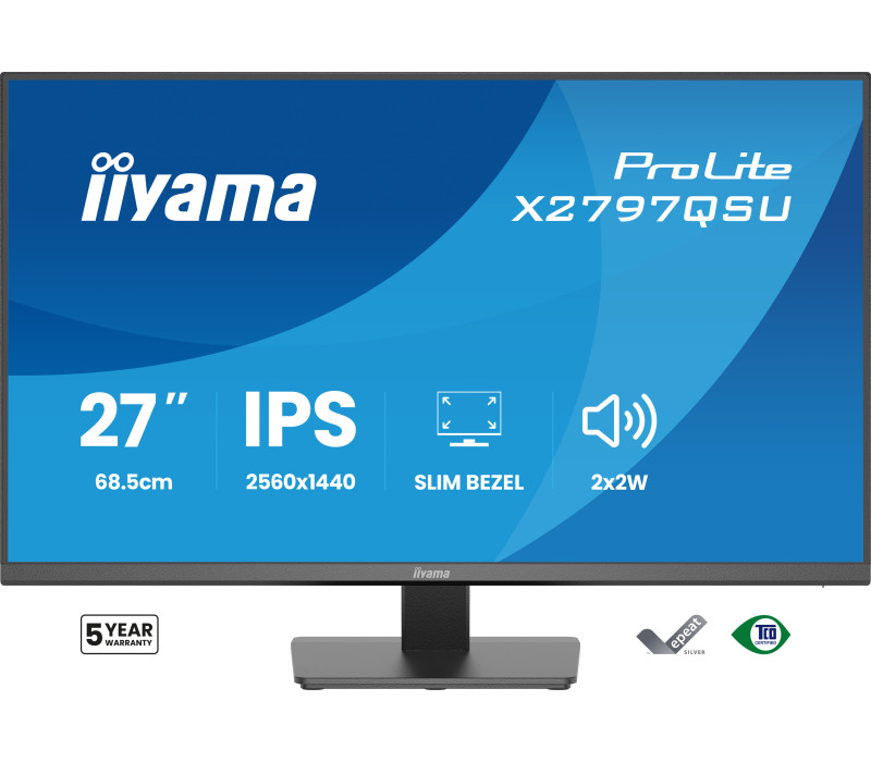 OUTLET Monitor iiyama ProLite X2797QSU-B1 27" IPS WQHD LED 120Hz 1ms /2xHDMI, DP/ FlickerFree, HubUSB/USB-C