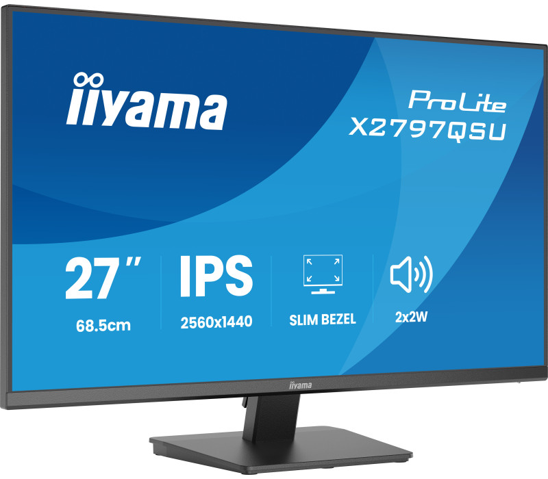 OUTLET Monitor iiyama ProLite X2797QSU-B1 27" IPS WQHD LED 120Hz 1ms /2xHDMI, DP/ FlickerFree, HubUSB/USB-C