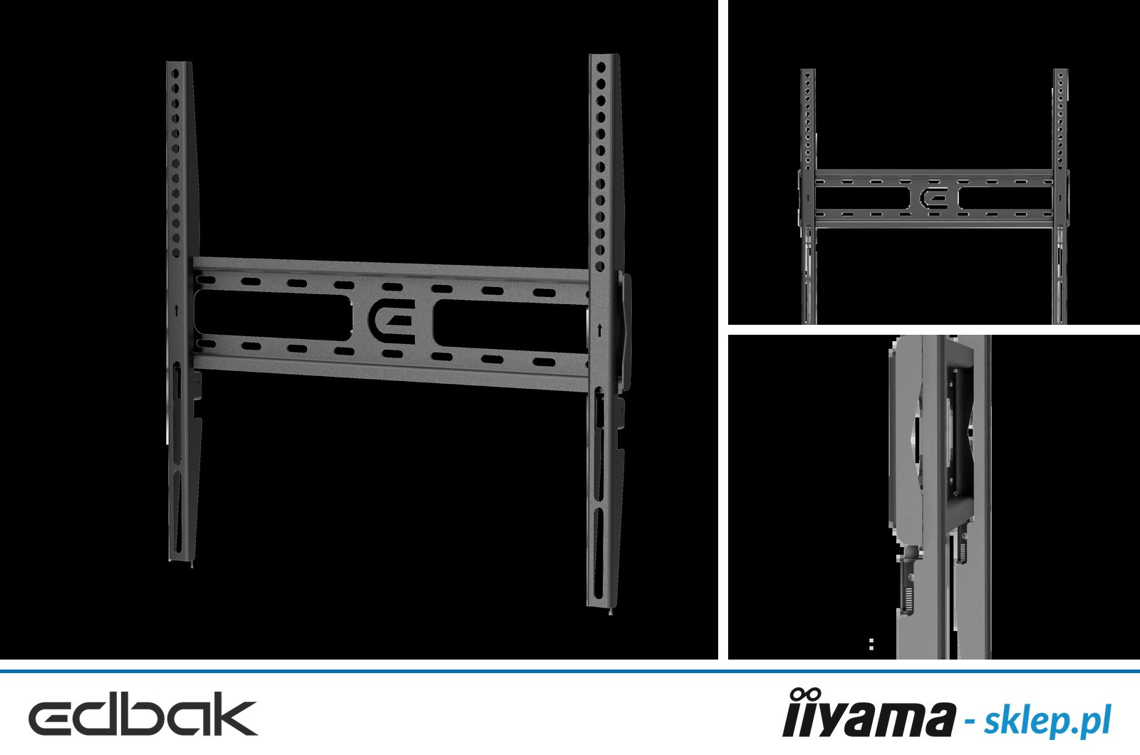 Edbak Stały uchwyt ścienny 32"-75" VESA 400x400, max. obciążenie 30kg
