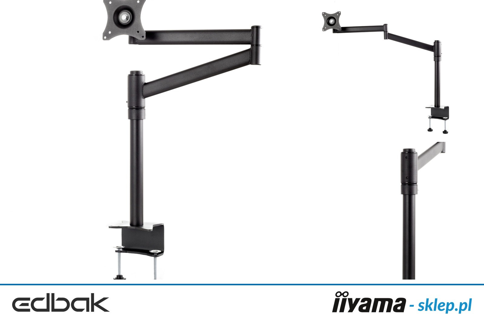Edbak Uchwyt biurkowy z podwójnym ramieniem do monitora 10-29"